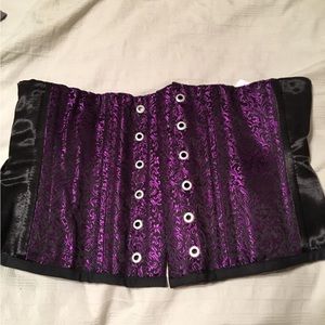 Purple/black corset which is a short 10 1/4.